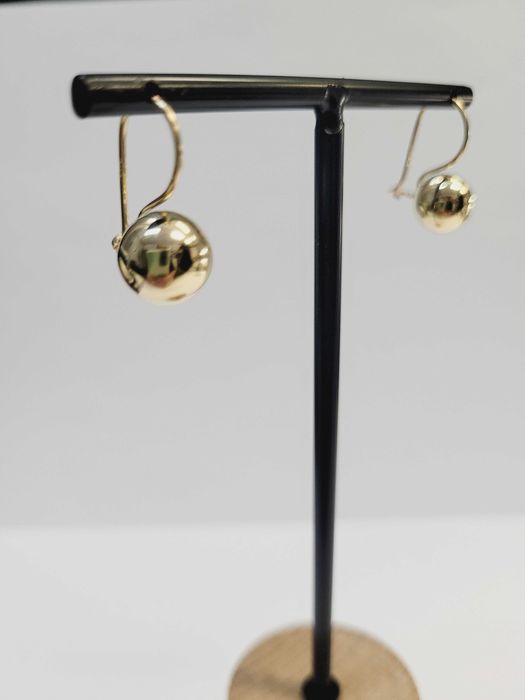 Złote kolczyki  kulki wiszące   PRÓBA 585   sklep