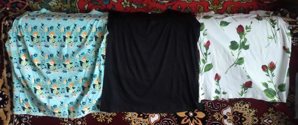 Шикарные, нарядные Топики, Блузка, блуза, черная, голубая, тюльпаны