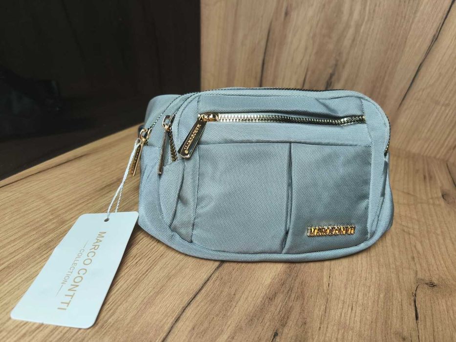 Nerka damska nowa duża pojemna Marco Contti modna szara torebka