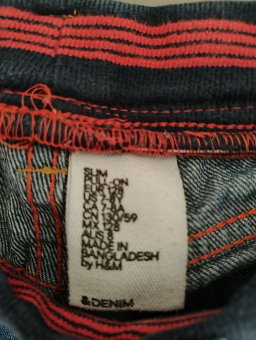 Spodnie jeansowe H&M 128 niebieskie
