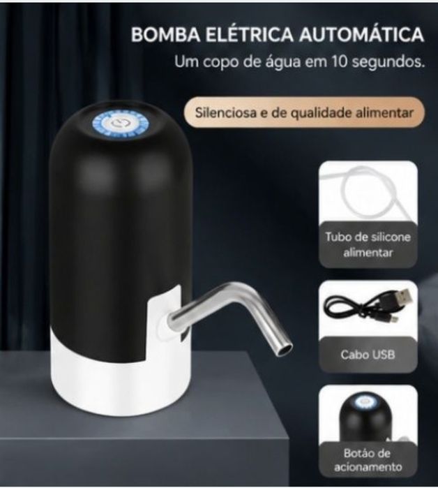 Bomba elétrica recarregável para garrafas