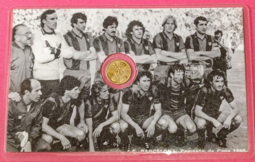 Antiga mini moeda do FC Barcelona 1980