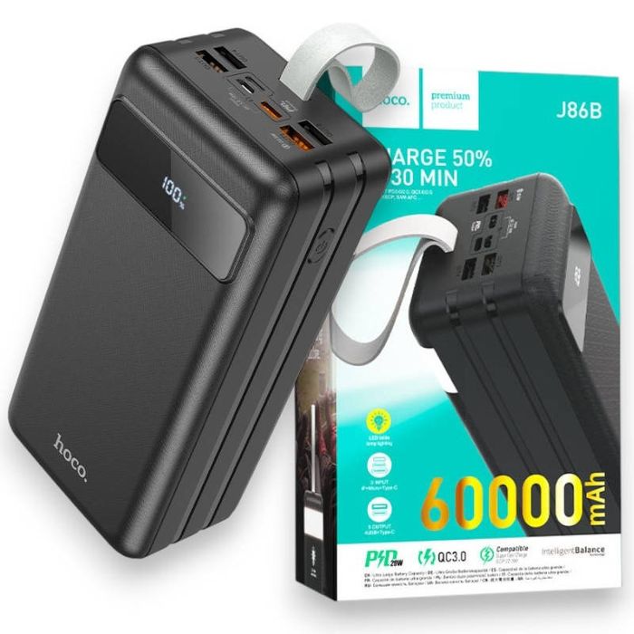 Топ.Павербанк Hoco J86B (60000mAh 22.5W).Оригінал