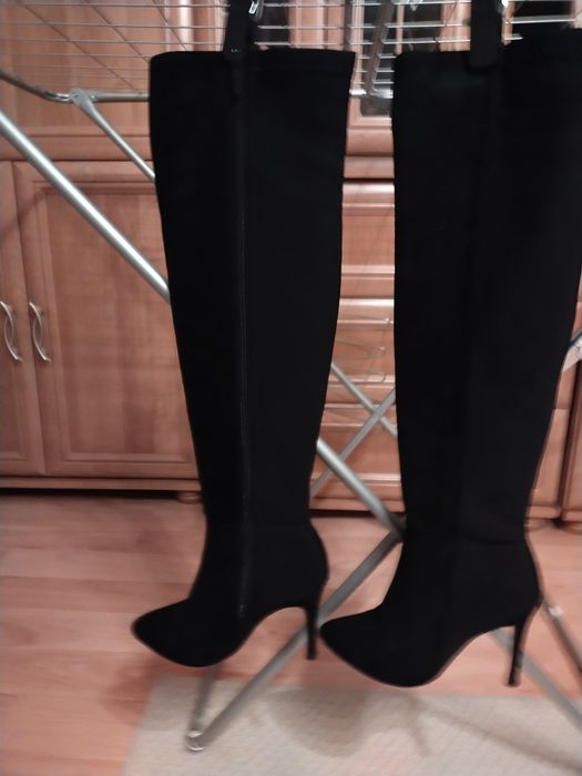 Kozaki damskie - Muszkieterki na szpilce.