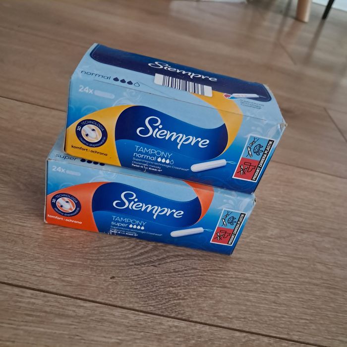 Zestaw nowych tamponów 2 paczki