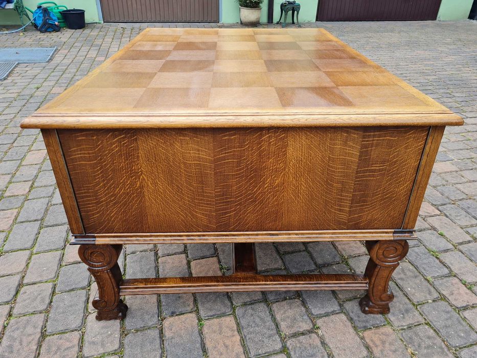 stylowe dębowe dwustronne Biurko 150/110/79
