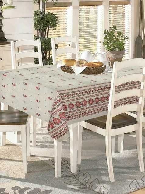 Льняная скатерть  Вышиванка орнамент  156 см х 110 см.