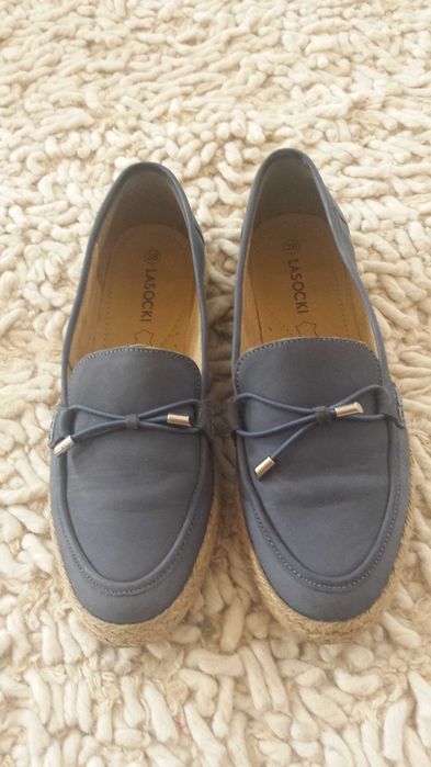 Mokasyny damskie - Lasocki rozmiar 38, kolor niebieski