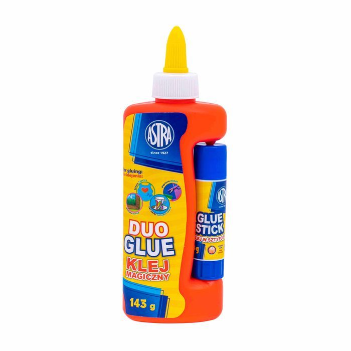 Klej Duo 2W1 Magiczny W Płynie Pva Astra 143G + W Sztyfcie Pvp Astra 8G Astra Art-Pap Nowa Nieużywana