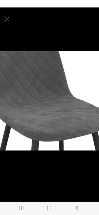 Cadeiras tom cinza rato, novas