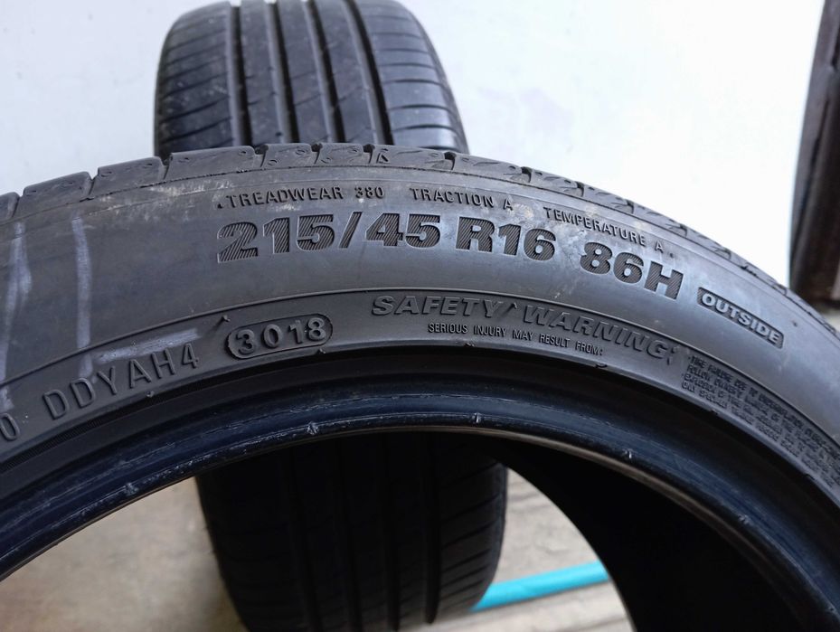 2x 215/45 R16 86H Kumho Ecsta HS51 2018r 6,2mm