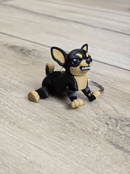 Breloczek groźny Chihuahua 3d - Brelok Druk3d fidget Keychain