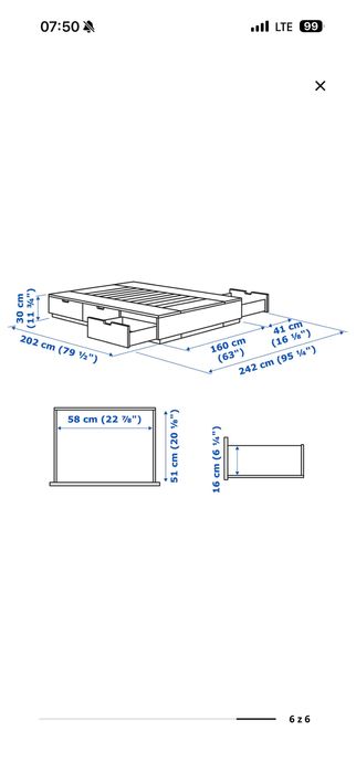 Nordi lóżko 160x200