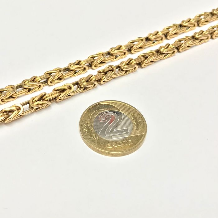 Złoty ŁAŃCUSZEK damski 14K KRÓLEWSKI cud 61cm