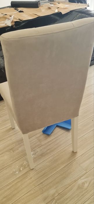 Mesa de jantar com tampo de vidro + 6 cadeiras – Excelente estado