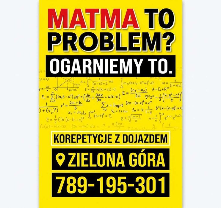 Korepetycje Matematyka Z DOJAZDEM – SP, Liceum, Matura!