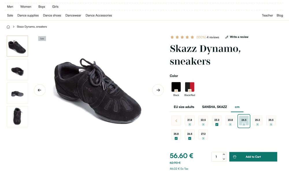 Джазовки для танцев Dynamo Skazz размер 39 24,5см