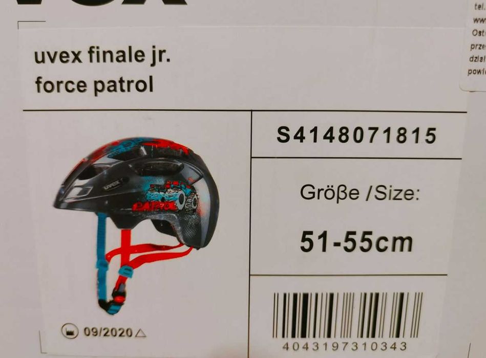 Kask rowerowy Uvex Finale jr. Force patrol 51-55cm