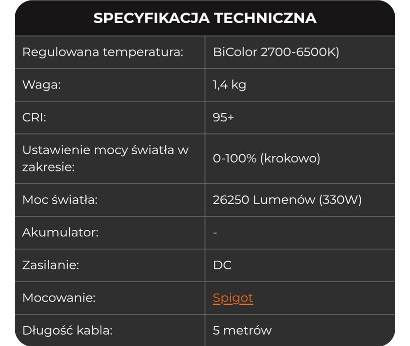 dwie lampy pro stuf 330 w