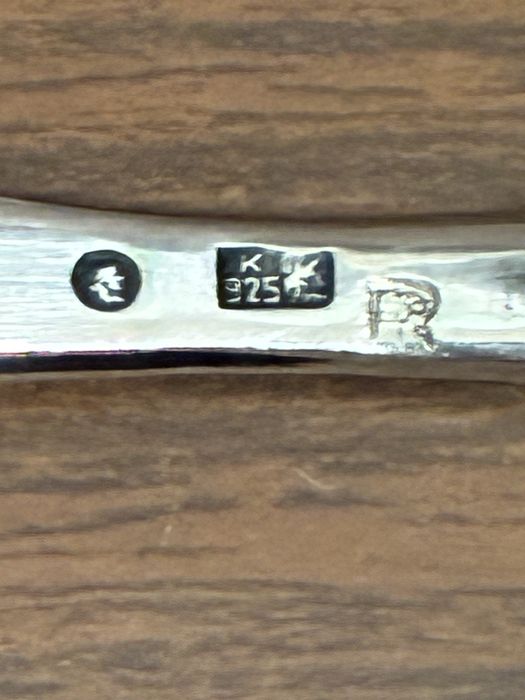 Srebrne secesyjne łyżeczki resovia prl  925