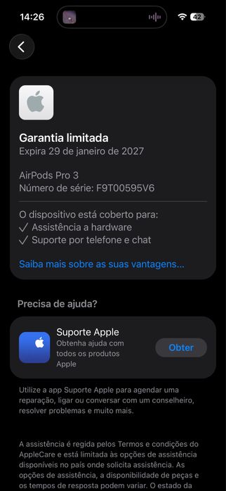 AirPods Pro 3 + Fatura/Garantia