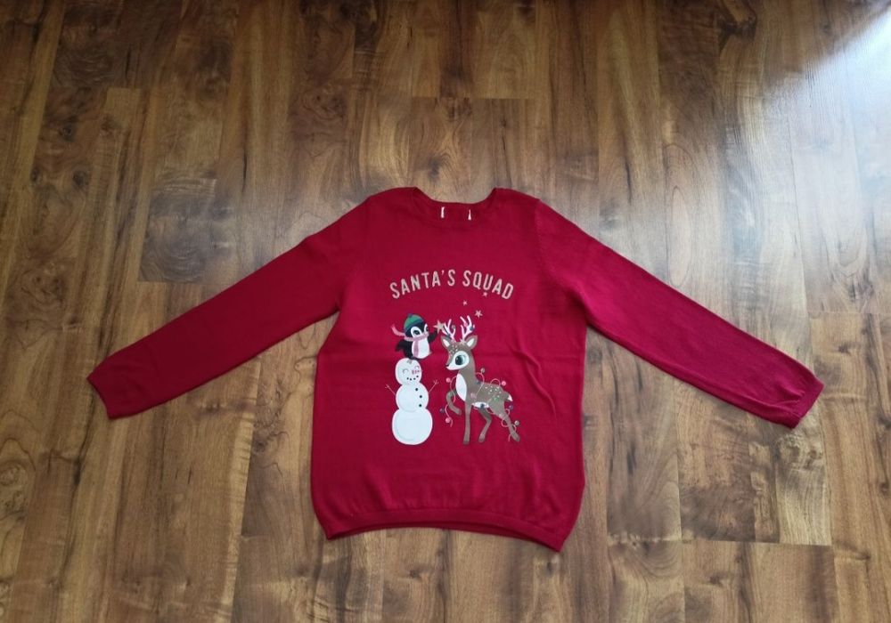 Sweterek świąteczny 122/128 H&M.
