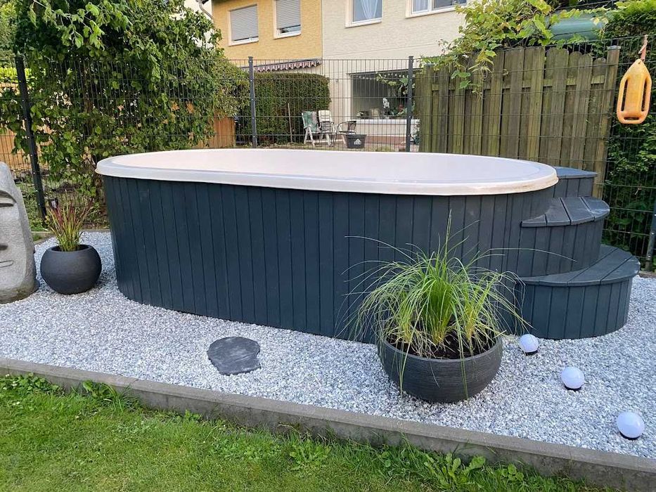 Basen z Pompa Ciepła LED jacuzzi poliestrowy pływacki HYDROMASAŻ SPA