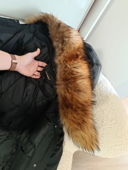 Parka z puchu jak Nowa jenot naturalny Liza Bruce r.M/L