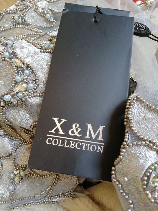 Vestido cerimónia cinza ou burdeos X&M Collection - NOVO