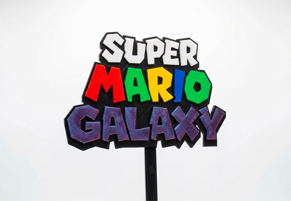 Expositor para Coleção Mario McDonald's | Display Temática Super Mario com Logo Galaxy e Encaixe de Segurança