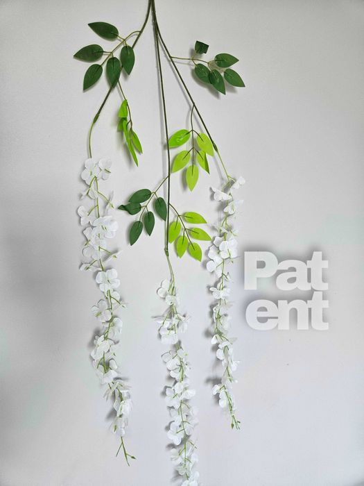 Wisteria biała jasna glicynia sztuczna girlanda dekoracja 12 sztuk