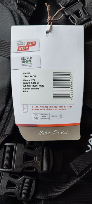 Plecak Sportowy VAUDE TRAILPACK - 27 Litrów