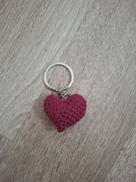 Brelok serce na szydełku