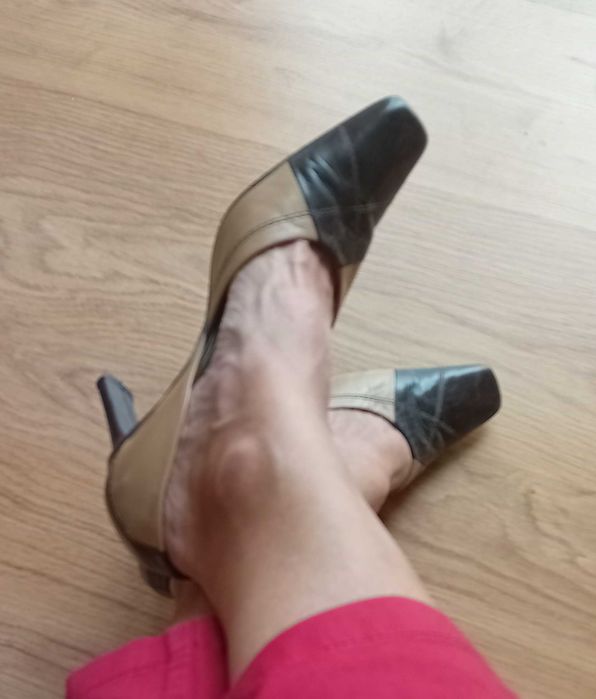 czółenka damskie skórzane 38