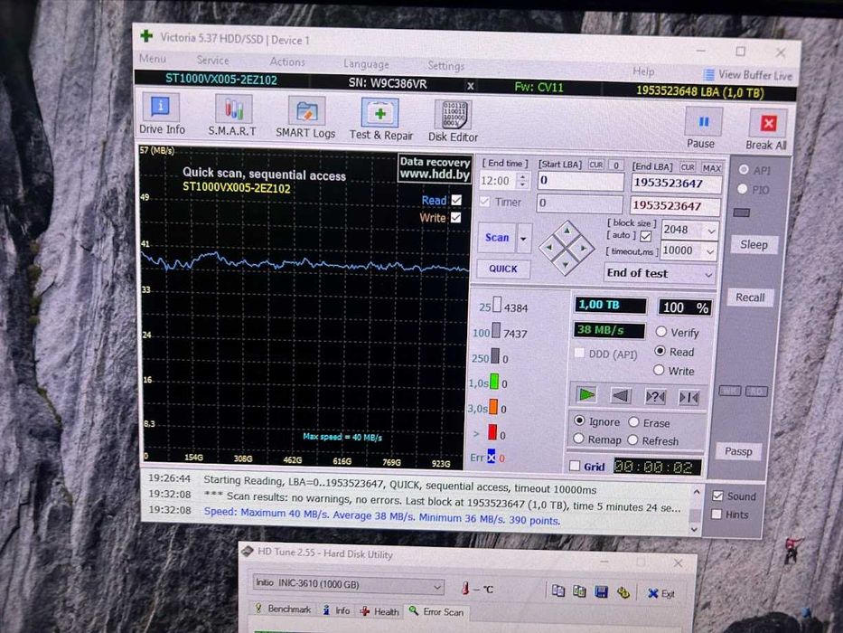 Жесткий диск Винчестер HDD 1 Tb / Тб Seagate ST1000VX005 3.5" SATA