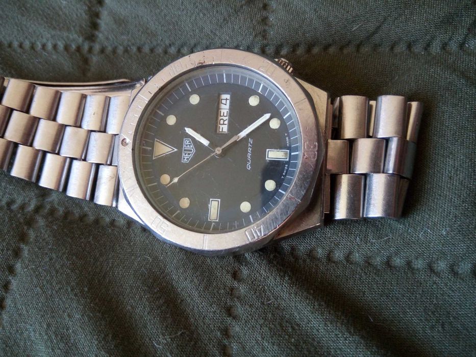 Heuer quartz diver kolekcjonerski poszukiwany ori bransoleta