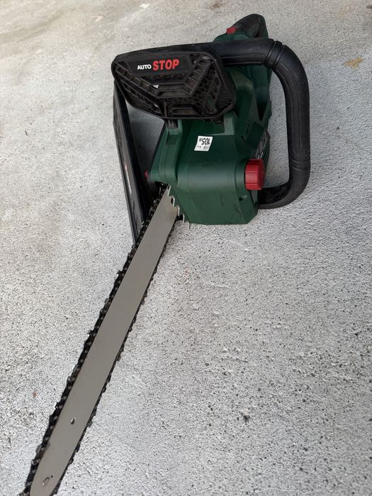 Fantastico motoserra a baterias parkside com apenas uma unica utilizac