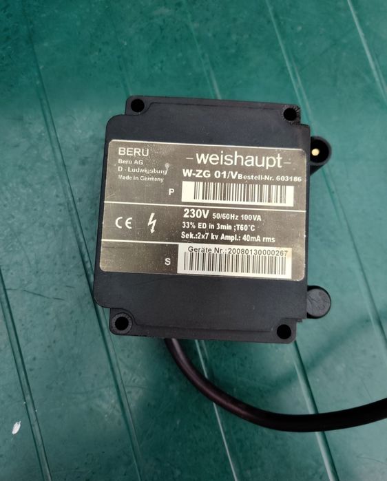 Високовольтний трансформатор розпалу Weishaupt W-ZG 01/V