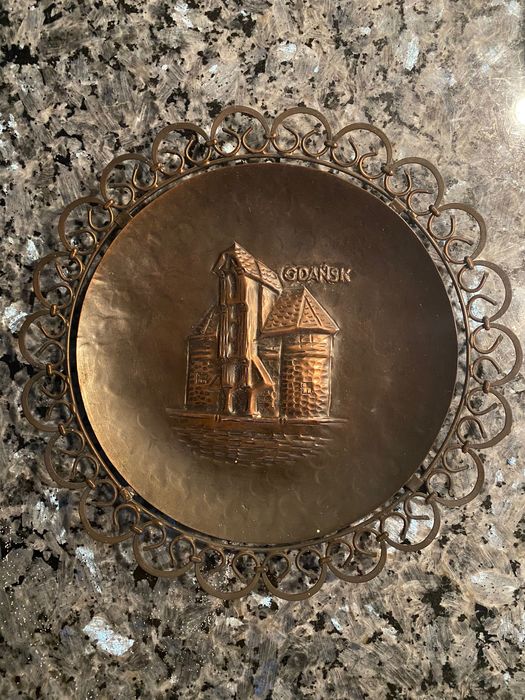 „Gdańsk” metalowy talerz ozdobny