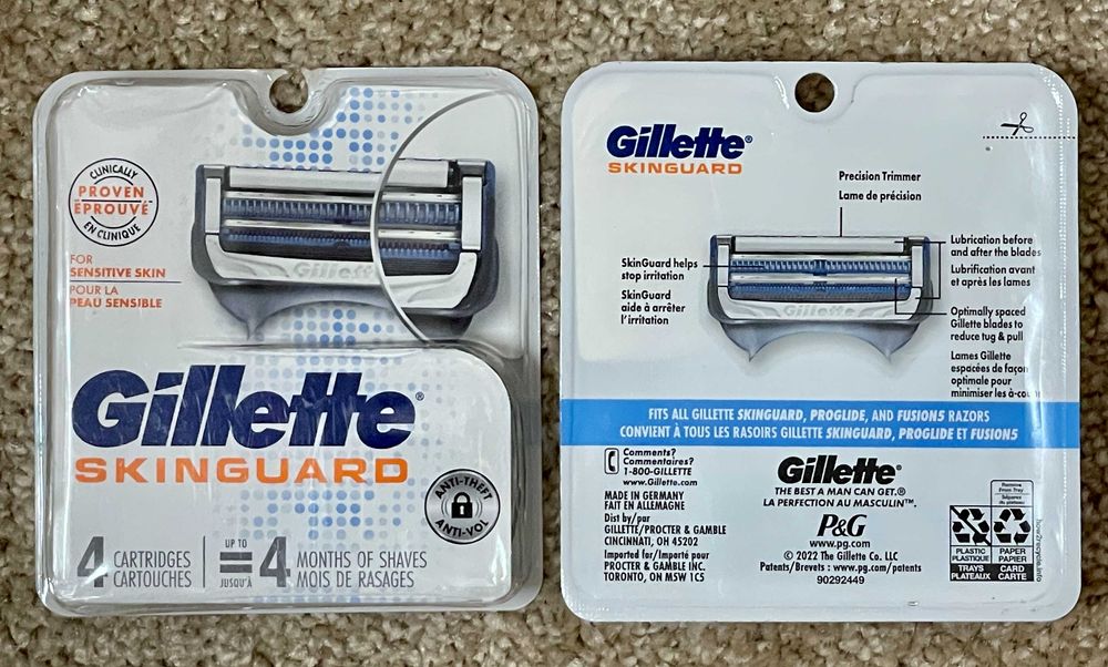 Оригинал 100% из США Gillette PROGLIDE 8шт, лезвия Skinguard