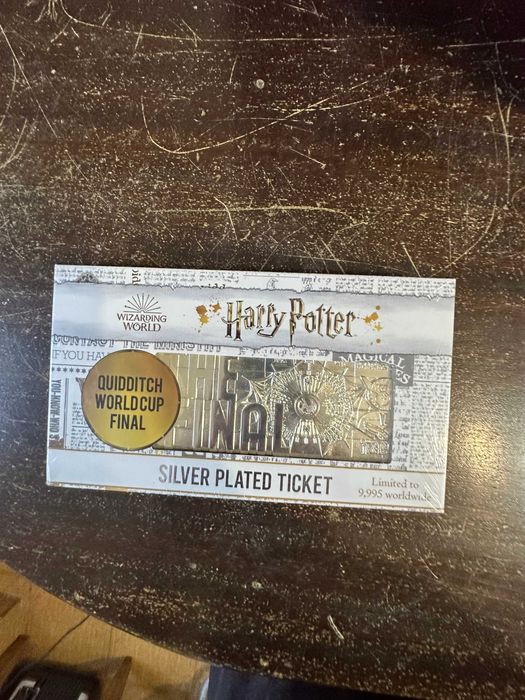 Harry Potter Quidditch Worldcup SilverTicket Limited to 9995
