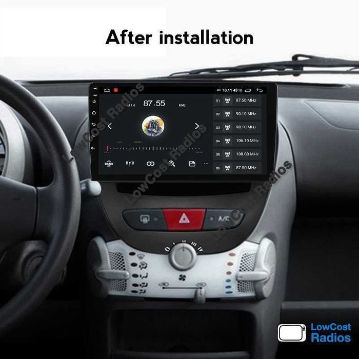 Auto Rádio GPS 10" ANDROID 15 | TOYOTA AYGO, PEUGEOT 107, CITROEN C1  | CARPLAY • ANDROID AUTO