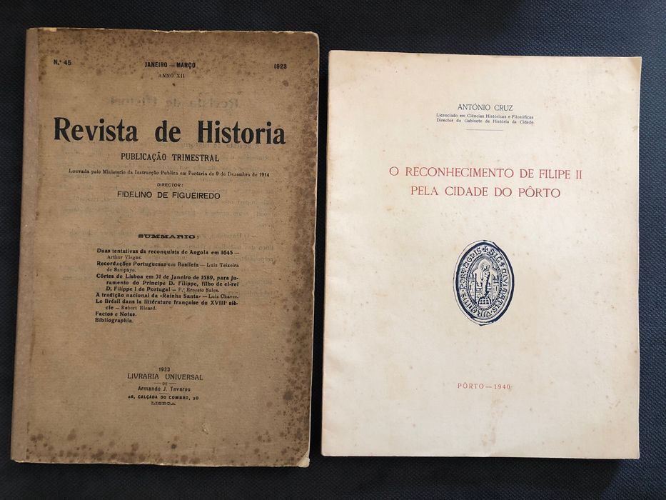 Revista de História (1923) / Filipe II e o Porto/ Rainha Santa/ Univ. Coimbra