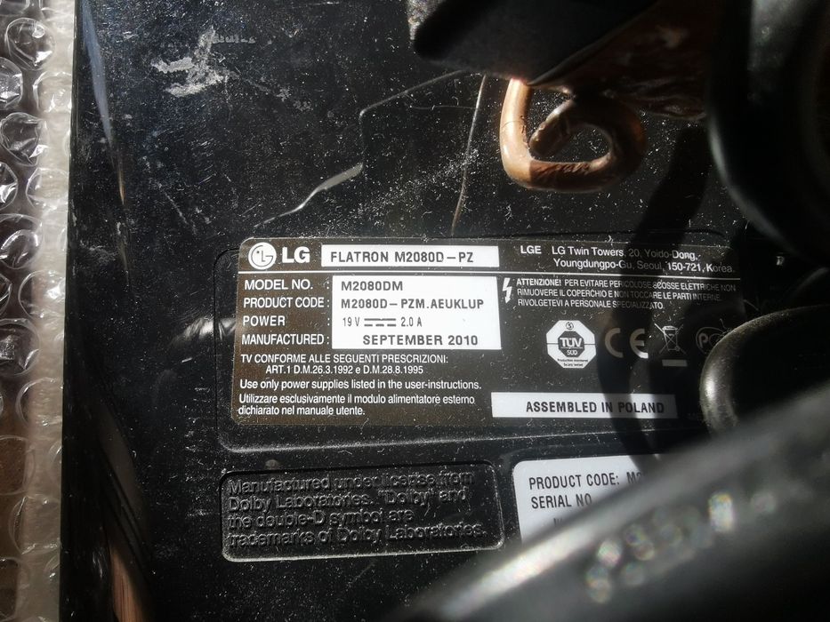 Недорого ТОП телевізор-монітор LG M2080D 2HDMI