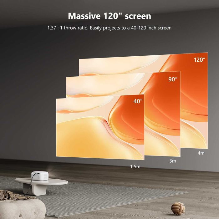 Projektor ALLIWAVA RP550 Bluetooth Wifi Netflix Youtube FHD 1080p 4K