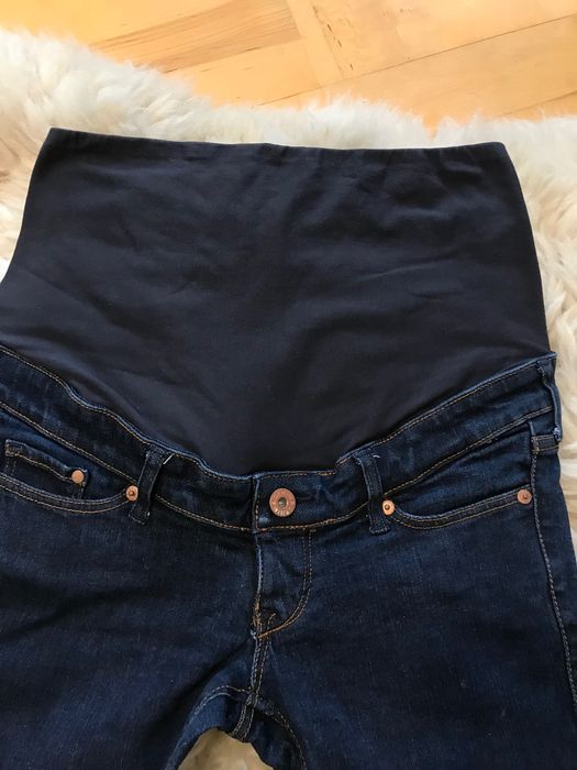 H&M MAMA jeansowe spodnie ciążowe rurki S/36