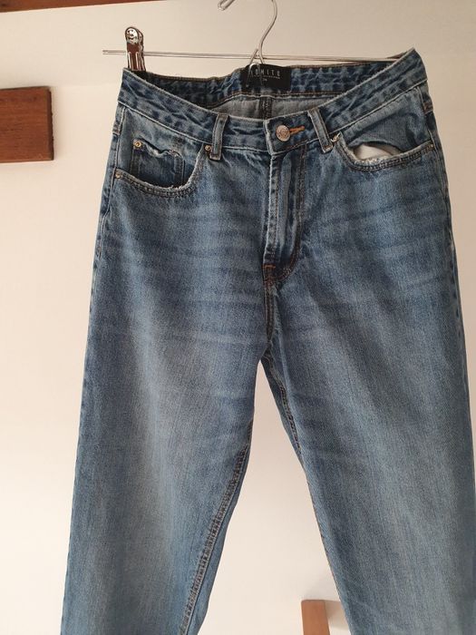 MOHITO spodnie jeans jeansy wysoki high mom fit dla niskiej 34 xs