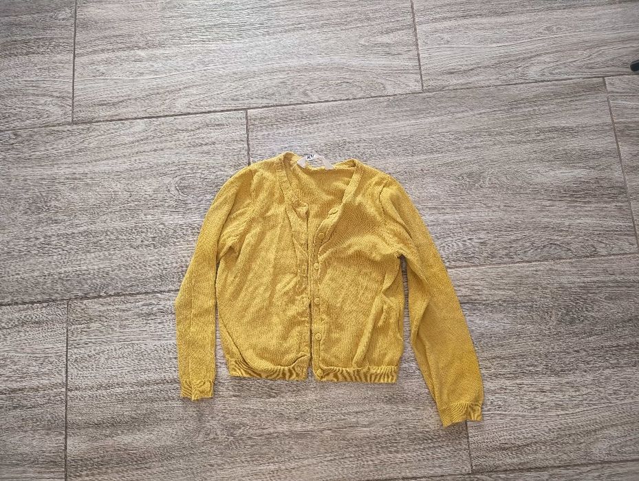 H&M musztardowy swetrek r98/104