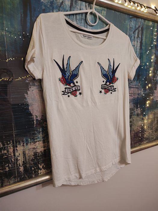 Koszulka biała damska Cropp XS T-shirt