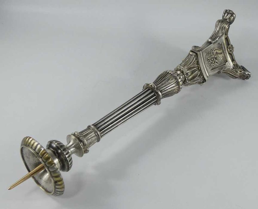 LICHTARZ świecznik mosiądz Jezus Maryja Serce Jezusa 50 cm